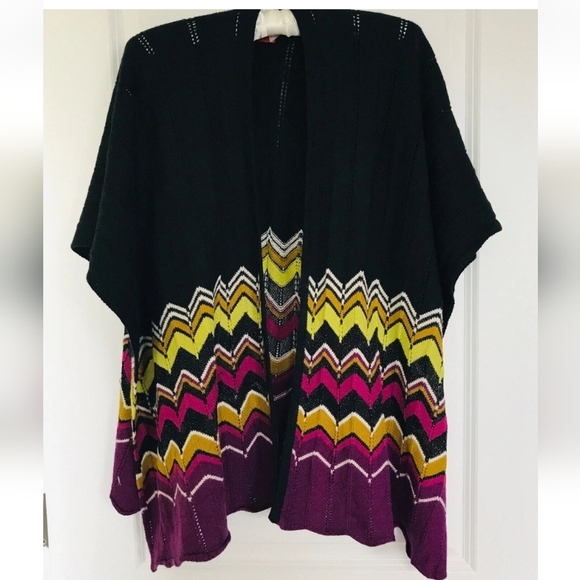 Missoni for Target Black and Multicolor Chevron Cape - Picture 1 of 4
